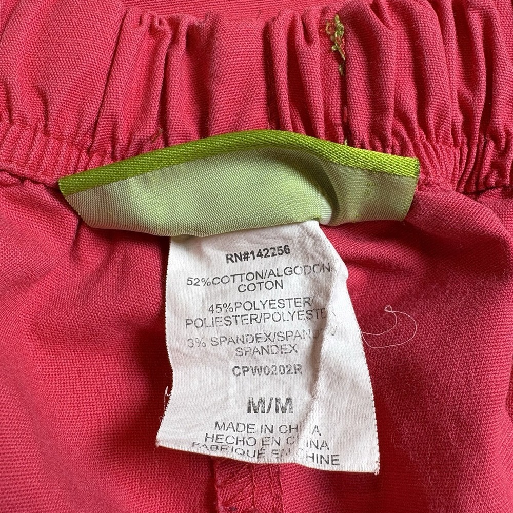 Crocs Womens M Pink Scrub Pants Medical Nursing Y2K Cargo Cotton Blend - Picture 15 of 16